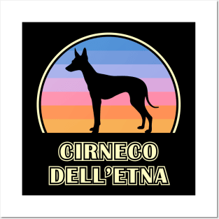 Cirneco dell'Etna Vintage Sunset Dog Posters and Art